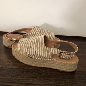 Aloha’s espadrilles purchased at Anthropologie.